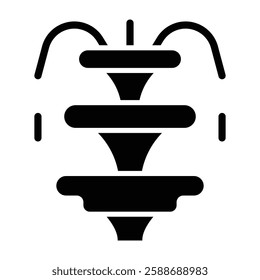 Fountain Glyph Icon Design For Personal And Commercial Use