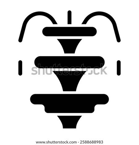 Fountain Glyph Icon Design For Personal And Commercial Use