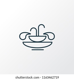 Fountain icon line symbol. Premium quality isolated park decoration element in trendy style.