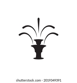 Fountain icon logo design vector template