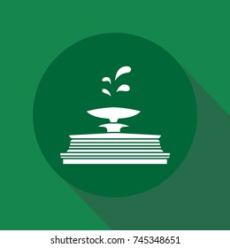 fountain icon with long shadow