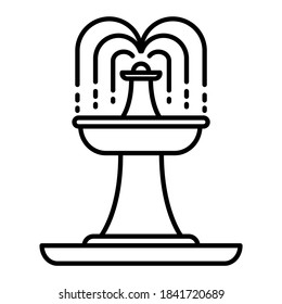 Fountain icon in modern outline style design. Vector illustration isolated on white background.