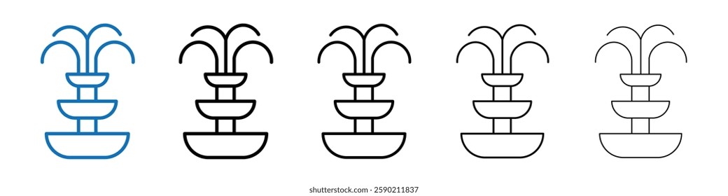 Fountain icon Outline vector logo for web ui