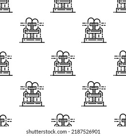 fountain icon pattern. Seamless fountain pattern on white background.