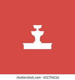 fountain icon. sign design. red background