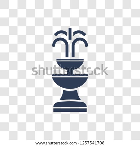 Fountain icon. Trendy Fountain logo concept on transparent background from Architecture and Travel collection
