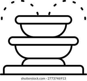 Fountain Icon Vector Element line icon design vector icons