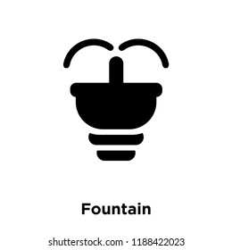 Fountain icon vector isolated on white background, logo concept of Fountain sign on transparent background, filled black symbol