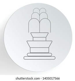 fountain icon vector, line icon for website design and development, app on white background