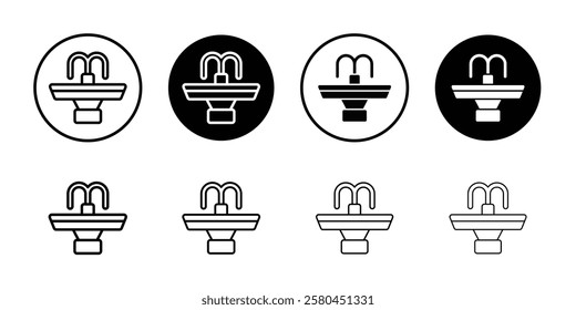 Fountain icon Vector logo outline