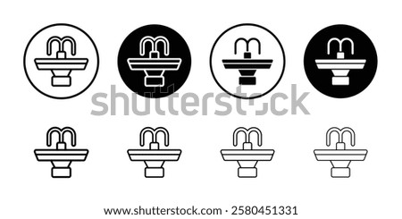 Fountain icon Vector logo outline