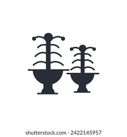 fountain icon. vector.Editable stroke.linear style sign for use web design,logo.Symbol illustration.