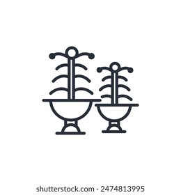 fountain icon. vector.Editable stroke.linear style sign for use web design,logo.Symbol illustration.
