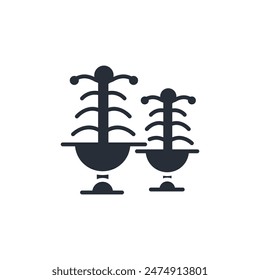 fountain icon. vector.Editable stroke.linear style sign for use web design,logo.Symbol illustration.