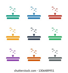 fountain icon white background. Editable filled fountain icon from gardening. Trendy fountain icon for web and mobile.