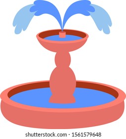 Fuente, ilustración, vector sobre fondo blanco.