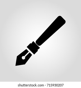 Fountain ink pen vector flat icon