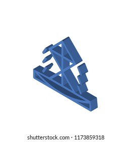 Fountain isometric left top view 3D icon