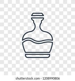 Fountain jar concept vector linear icon isolated on transparent background, Fountain jar concept transparency concept in outline style