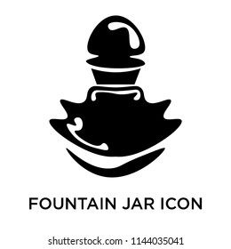 Fountain jar silhouette icon vector isolated on white background for your web and mobile app design, Fountain jar silhouette logo concept