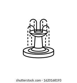 fountain line icon. Elements of wedding illustration icons. Signs, symbols can be used for web, logo, mobile app, UI, UX