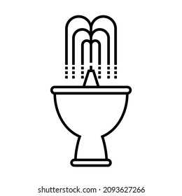 Fountain line icon, vector logo isolated on white background