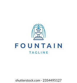 Vorlage für das Logo der Fontäne, flach Vektorgrafik