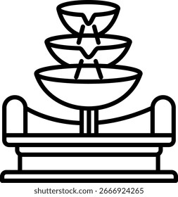 Fountain Line vector Icon Design