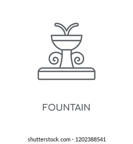 Fountain linear icon. Fountain concept stroke symbol design. Thin graphic elements vector illustration, outline pattern on a white background, eps 10.