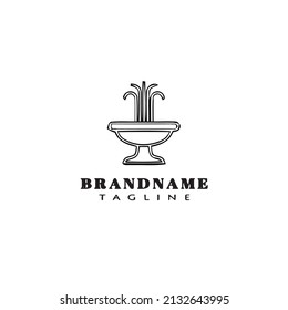 fountain logo cartoon template icon modern vector illustration