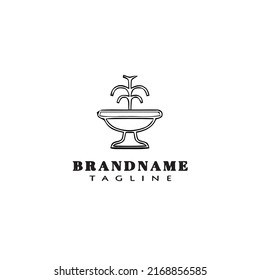 fountain logo cartoon template icon modern vector illustration