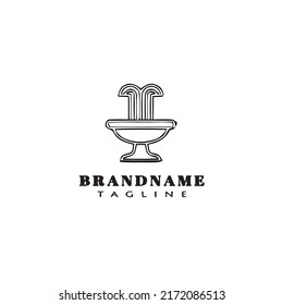 fountain logo cartoon template icon modern vector illustration