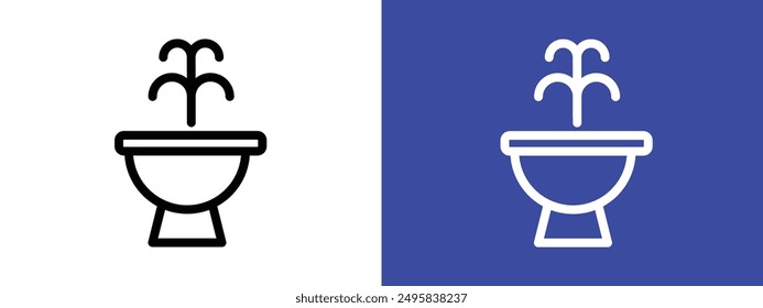 Fountain logo sign set vector outline