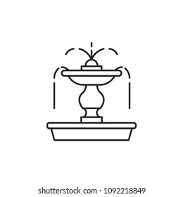 Fountain Modern Simple Outline Vector Icon
