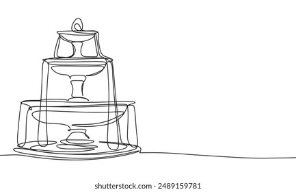 Fuente una línea continua. Fuente de arte lineal. Arte vectorial dibujado a mano.