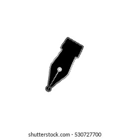 Fountain pen -  black vector icon