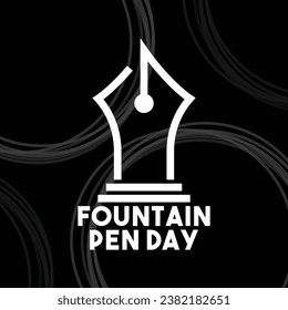 Fountain Pen Day. the first Friday in November. Eps 10.
