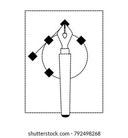 Fountain pen digital vector isolated