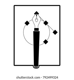 Fountain pen digital vector isolated
