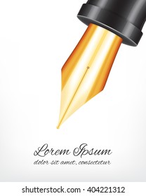 Fountain pen. EPS10 vector