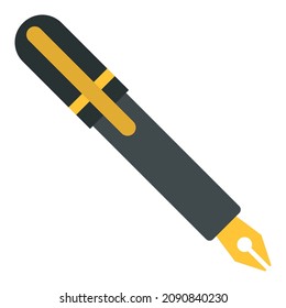 ilustración del vector de clipart plano de la pluma de fuente