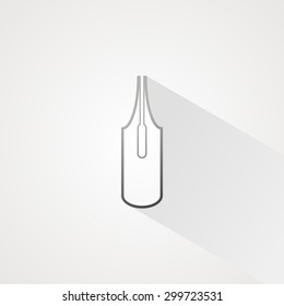 Fountain pen flat linear icon