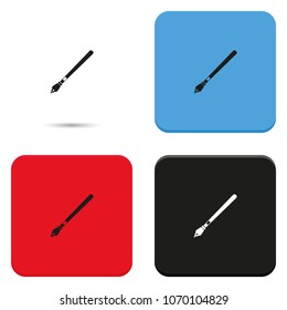 Fountain pen flat vector icon.