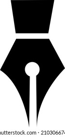Fontäne Pen flache Vektorsymbol. Handgezeichnete Design-Illustrationen..eps