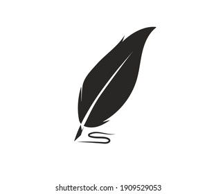 Fountain pen icon. Business, training, finance. Law office.
