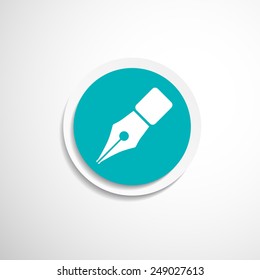Fountain pen icon business write symbol drawing