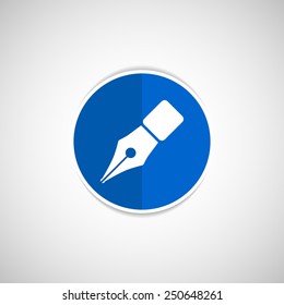 Fountain pen icon pen business write symbol drawing