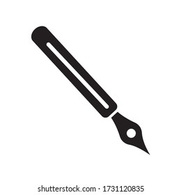 fountain pen icon design, flat style trendy collection