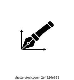 Fountain pen icon design graphic art illustration.