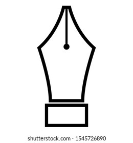Fountain pen icon design. Fountain pen icon in modern outline style design. Vector illustration.